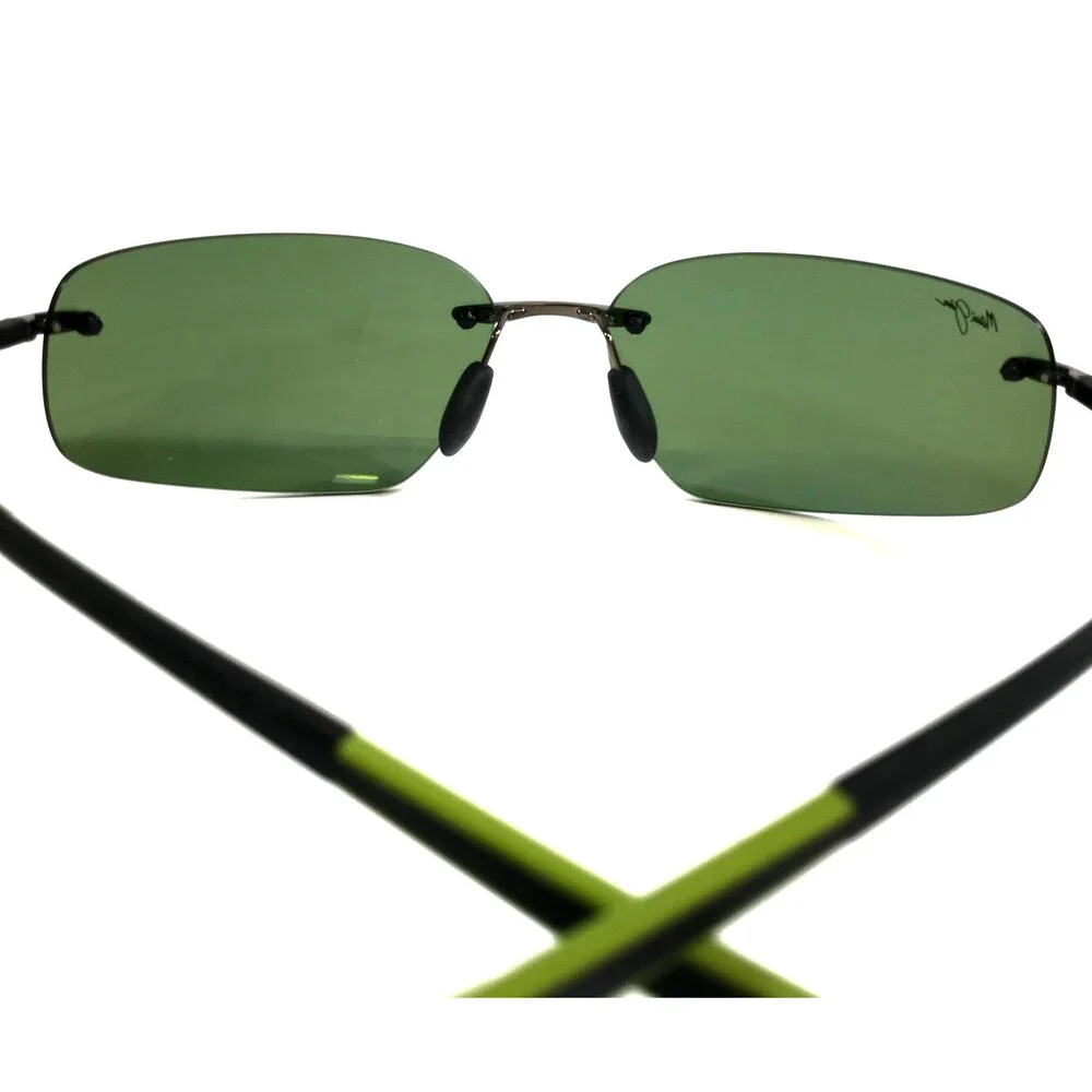Maui Jim Sunglasses KUPUNA MJ742-02D Gunmetal Rimless Frames with Maui HT Lenses